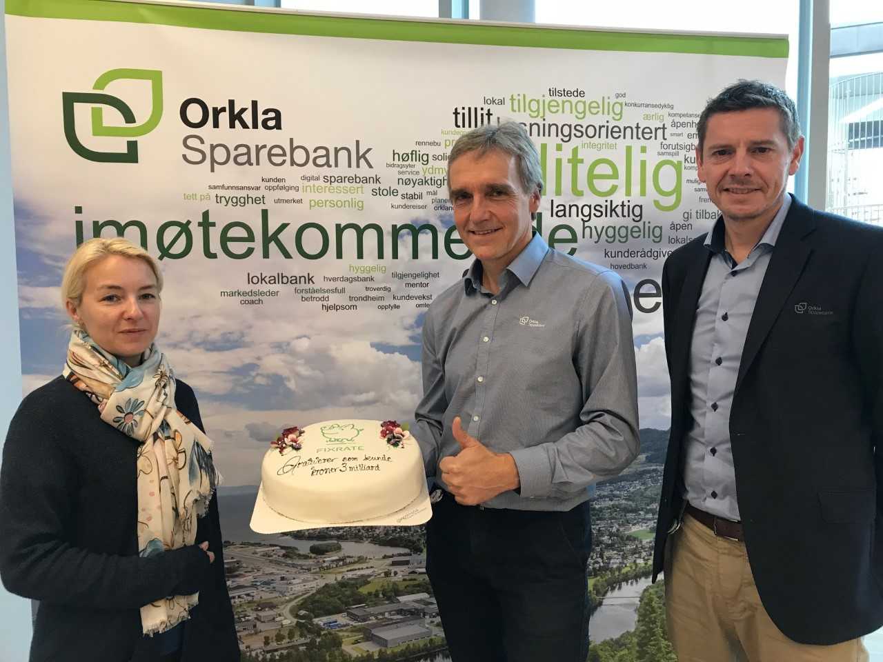 Orkla Sparebank ble kunde kroner tre milliard!